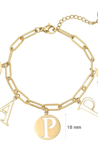 Armband Letters Happy Goldfarbe Edelstahl h5 Bild2